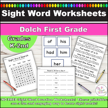 Dolch First grade 9 Weeks of Sight Word Work