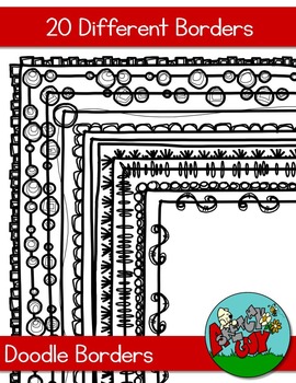 Doodle Borders / Frames - Hand Drawn / Freehand 300dpi