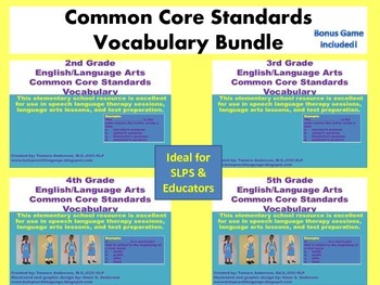 English/Language Arts Common Core Standards Vocabulary Bundle