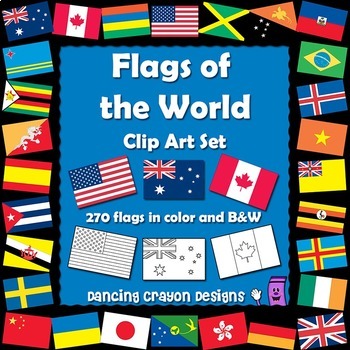 Flags of the World: 270 World Flags - Clipart Set