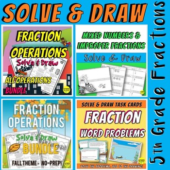 Fraction Operation Solve & Draw BUNDLE - All Operations