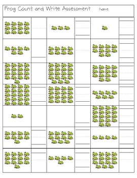 Frog Count and Write Assessment