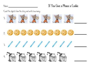 If You Give a Mouse a Cookie Counting and Letter Sound Activity