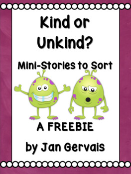 Kind or Unkind Mini Stories to Sort