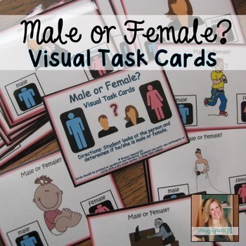 Distinguishing between Male and Female - Task Cards for Special Education