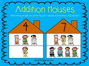 Math Equation Houses:  Adding People to 10
