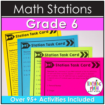 Middle School Math Stations: 6th Grade Bundle