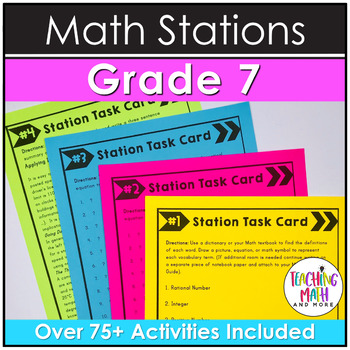 Middle School Math Stations: 7th Grade Bundle
