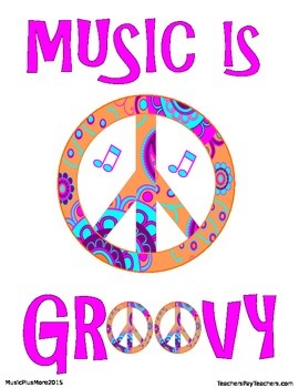 Music Is Groovy Sign Original Artwork by MusicPlusMore 2015