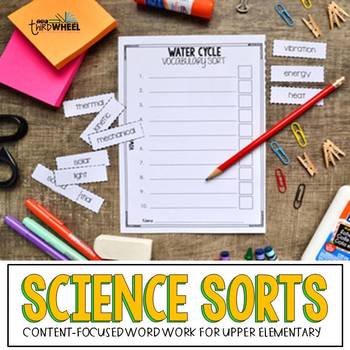 Science Vocabulary Word Sorts