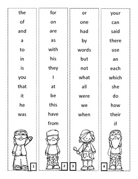 Fry Words: One Breath Fluency Boxes