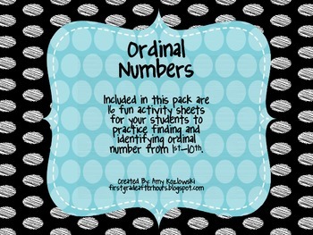 Ordinal  Numbers Bundle Pack