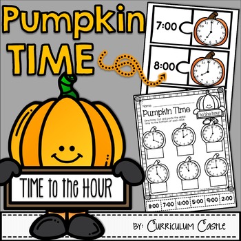 Pumpkin Time Center: Telling Time to the Hour FREEBIE!
