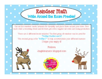 Reindeer Write the Room Addition