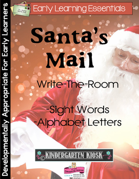 Santa's Mail: Write-The-Room Sight Word or Alphabet