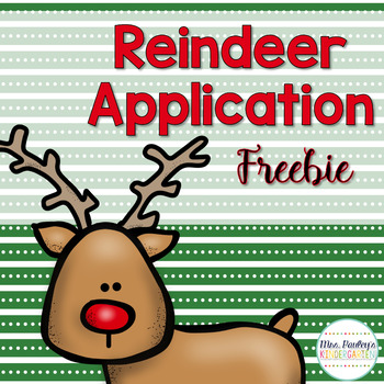 Santa's Reindeer Application Freebie