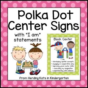 Sherbert Polka Dot Center Signs