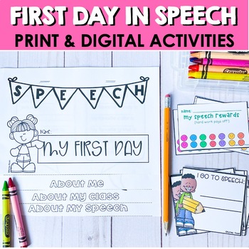 Back to School! First Day in Speech Therapy Flap Book + extras