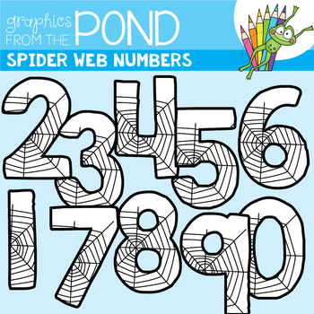 Halloween Clipart - Spider Web Numbers