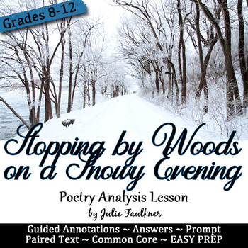"Stopping by Woods on a Snowy Evening" Winter, Poetry Clos