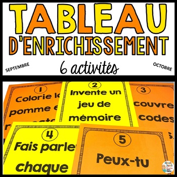 Tableau d'enrichissement - Automne    - French Early Finisher