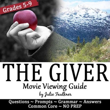 The Giver Movie Viewing Guide, Questions, Prompts, Sub Pla