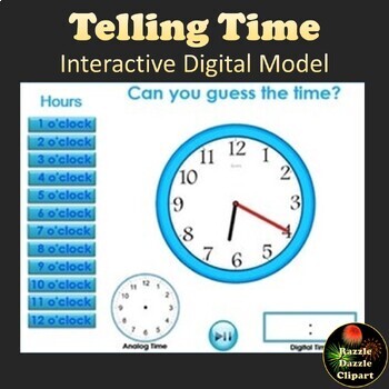 Telling Time on the Clock - 3D pdf