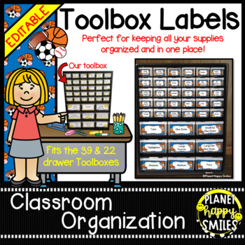 Teacher Toolbox Labels (Editable) ~ Sports Theme