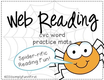 Web Reading! CVC word practice mats {FREE}