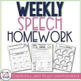 Weekly Speech Therapy Homework!